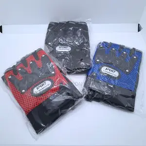 Breathable Half Finger Cycling Gloves With Reflective Strips Bicycle