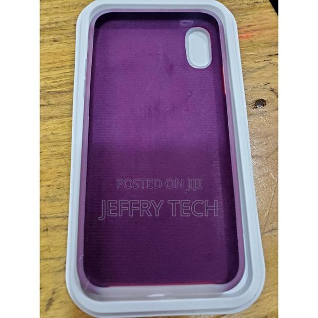 iPhone Xs Silicone Case-Maroon - thumbnail 3