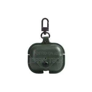 For Airpods Pro Litchi Texture Earphone Protective Case-Green