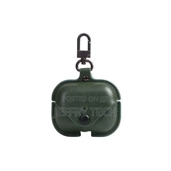 For Airpods Pro Litchi Texture Earphone Protective Case-Green