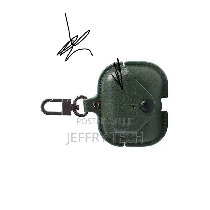 For Airpods Pro Litchi Texture Earphone Protective Case-Green