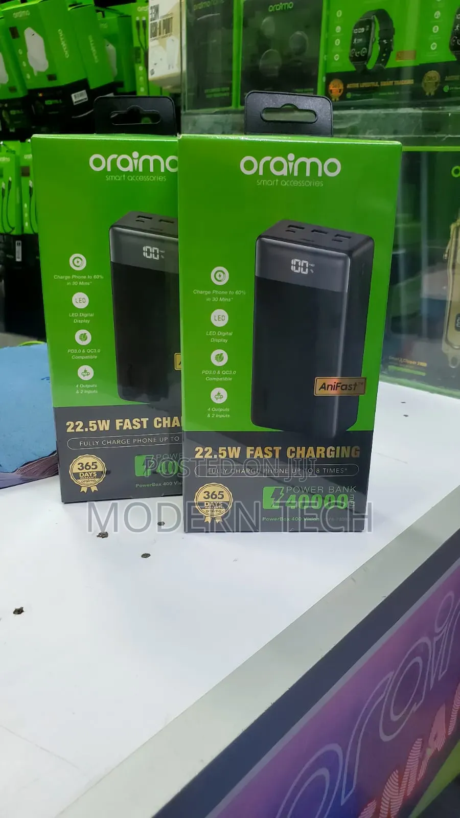 Oraimo Powerbox 400 Vision 40000mah 22.5w Power Bank