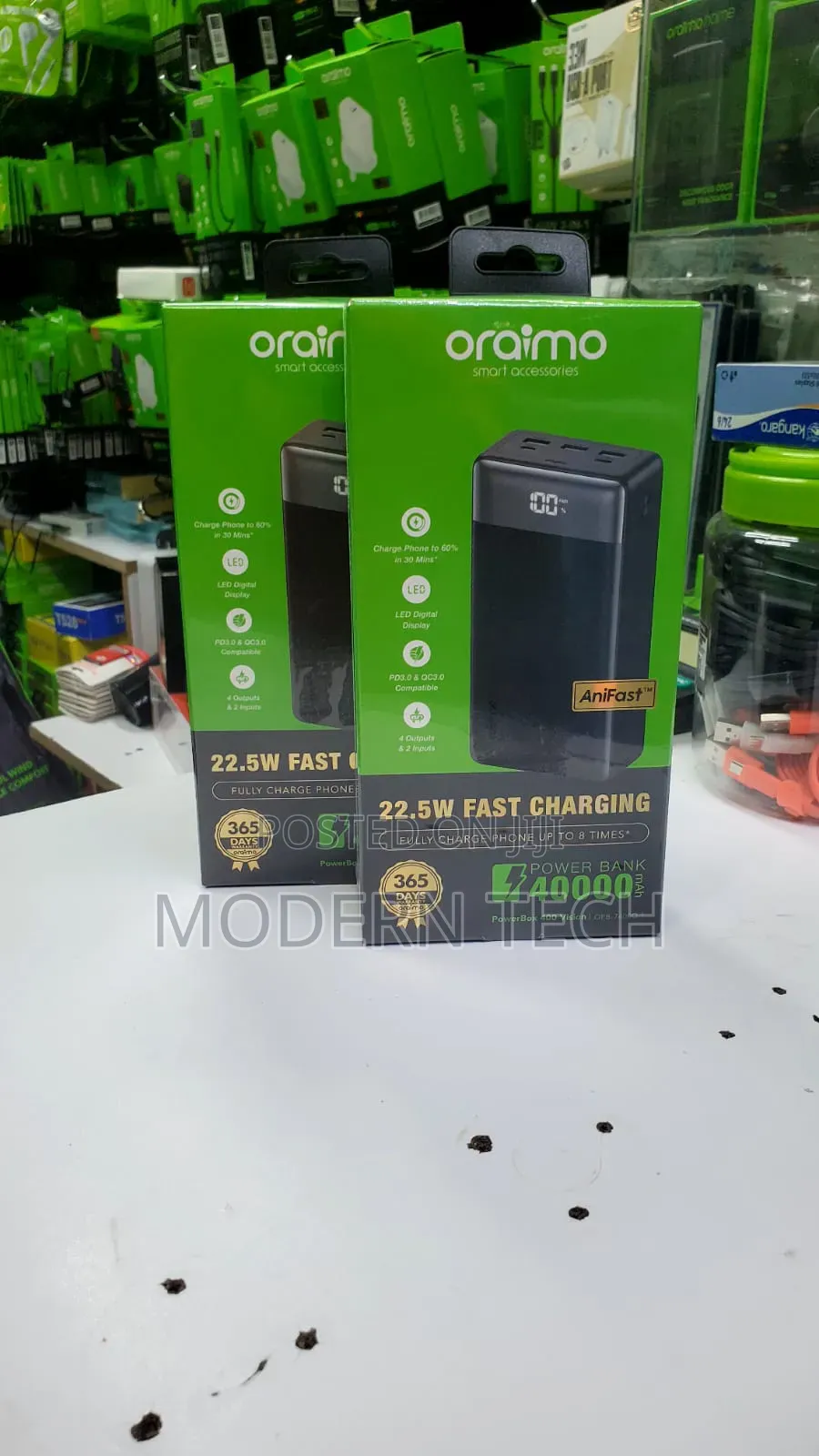Oraimo Powerbox 400 Vision 40000mah 22.5w Power Bank 