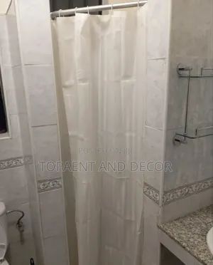 Cream Water Resistant Bathroom Shower Curtains