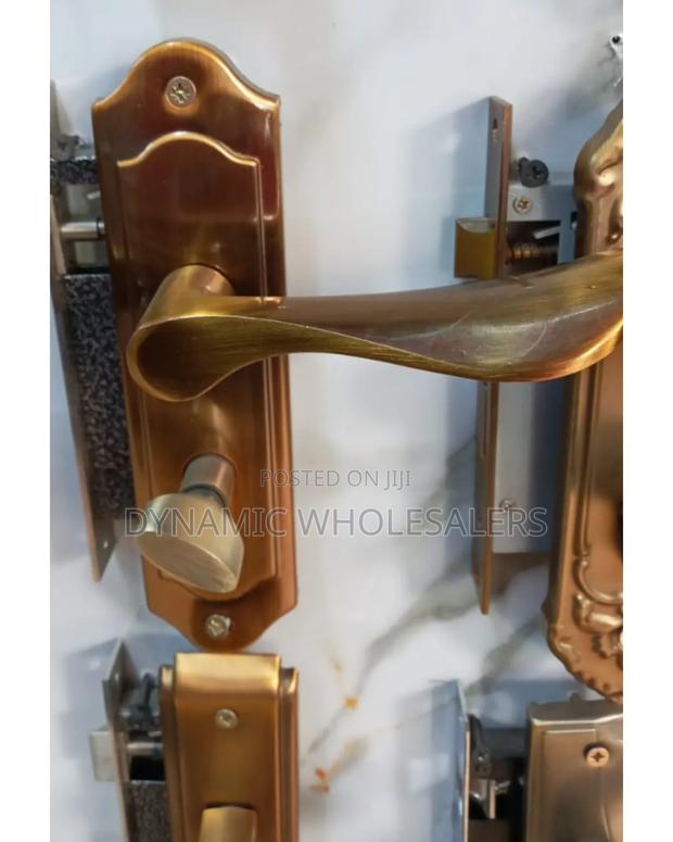 Brass Lever Handle and Knob Door Lock Set