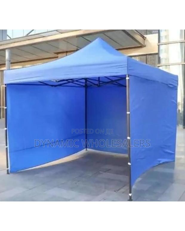 Blue Pop-Up Gazebo Tent With Side Walls - main view