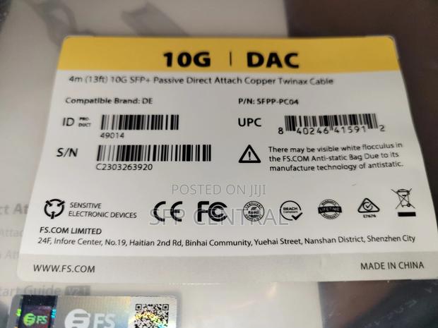 Fs SFPP 4m (13ft) 10g Sfp+ Passive Dac Cable for Dell - thumbnail 2