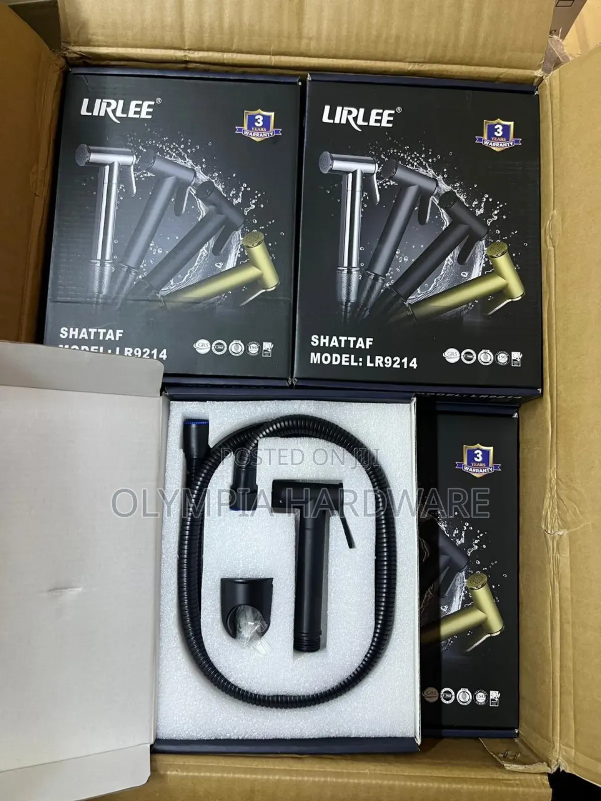 Lirlee Bidet Toilet Spray (Black, Gold and Silver)