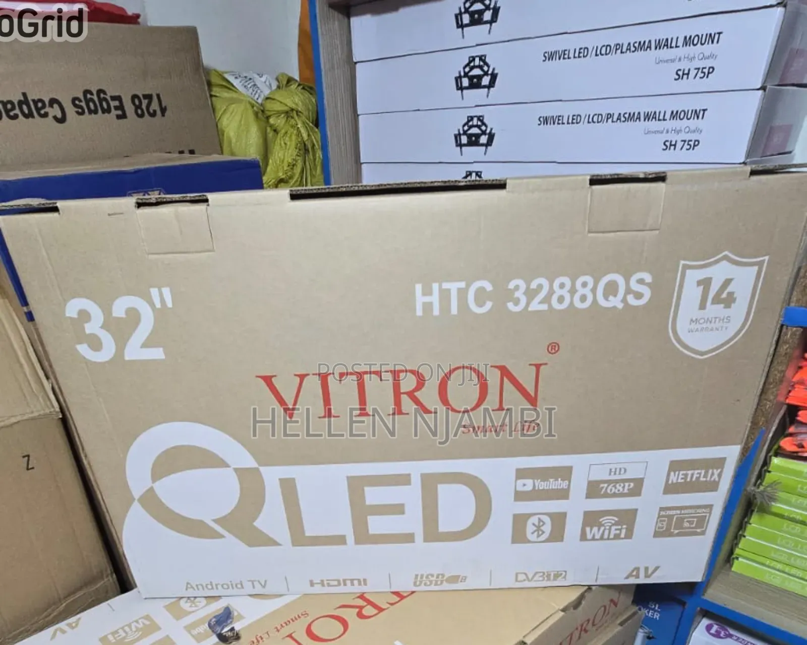 Vitron Htc3288qs, 32" Inch Qled Tv Smart Android Frameless Tv