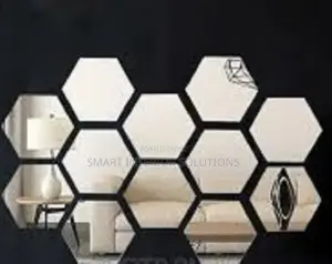 12-Piece Hexagonal Wall Mirrors