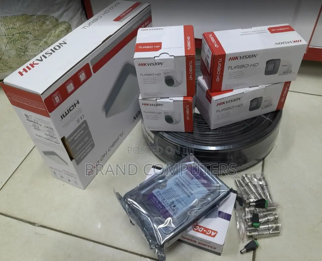 3 Hikvision CCTV Camera Security Full Set Package 1080p Turbo Hd