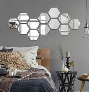 Bedroom Hexagonal Mirrors