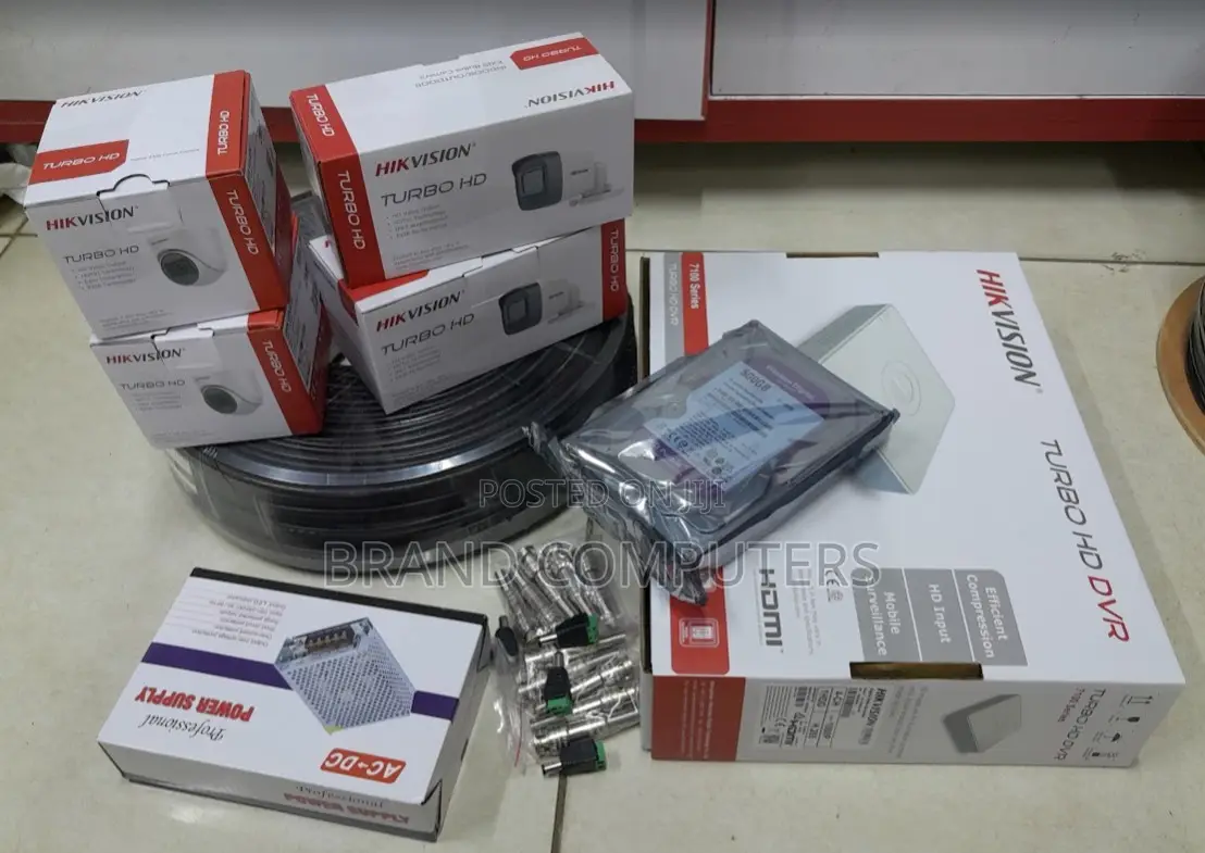 3 Cameras CCTV Hikvision Full Package Kit Full 1080p Hd With Infrared