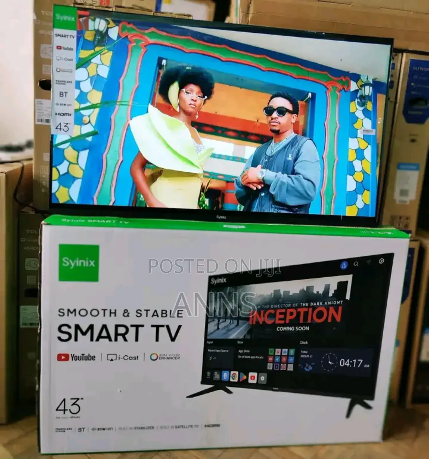 Frameless Syinix 43 Inch Smart Tv