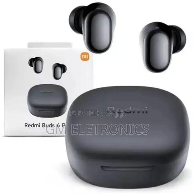 Original Mi Buds 6 Play Earpods.( Black White)