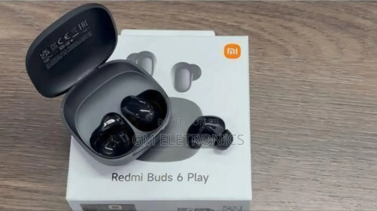 Original Mi Buds 6 Play Earpods.( Black White)