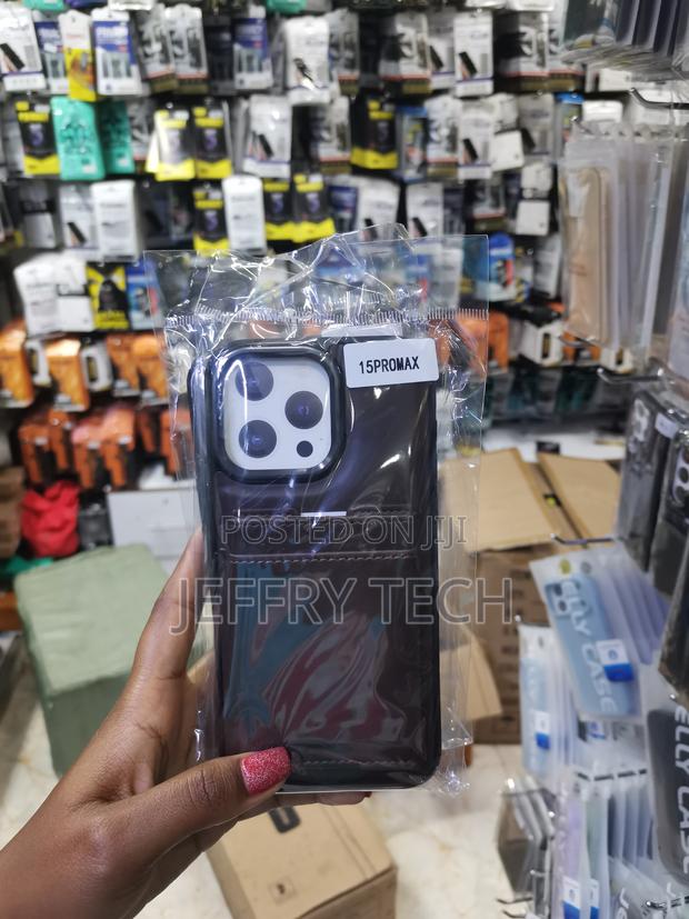 Cseote iPhone 15 Pro Max Leather Back Cover With Card Holders - main view