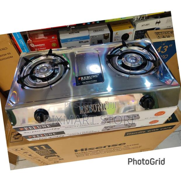 Rebune 2 Burner Gas Cooker. Stainless