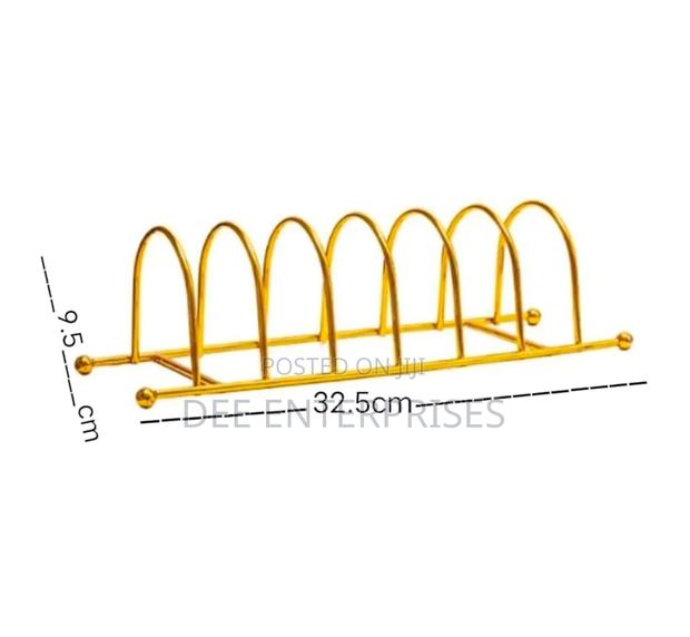 Metallic Golden 7 Slot Plate Holder - thumbnail 3