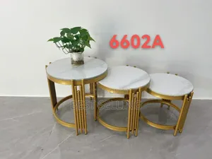 3 Piece Marble Top Coffee Table