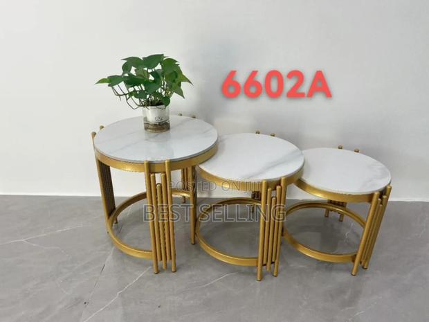 3 Piece Marble Top Coffee Table
