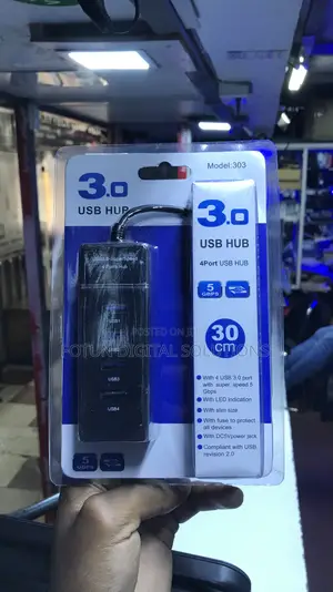 Usb 3.0 30cm 4-port Hub - Compact Desktop Organizer