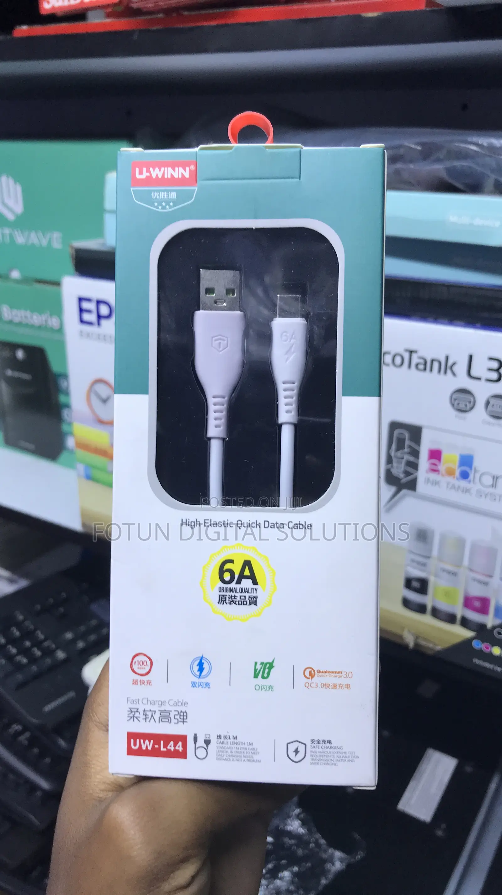 U-winn 6a Usb A To C Cable - Car Charger Travel Ready