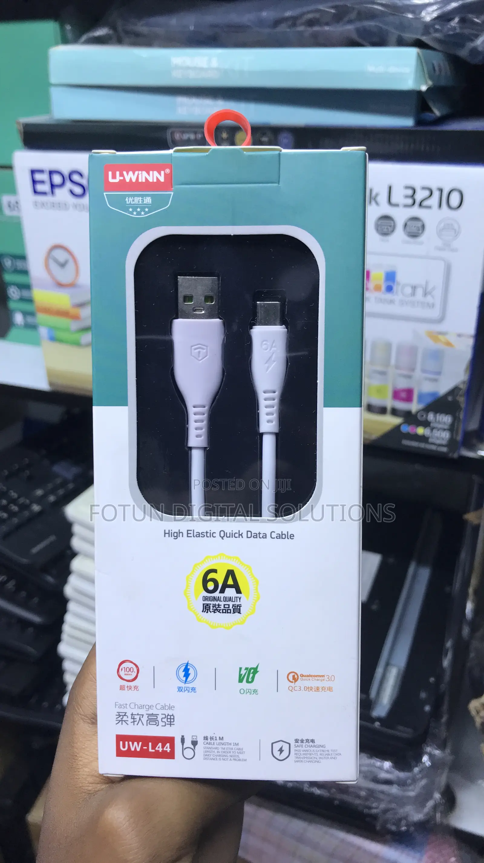 U-winn Usb A To C 6a Cable - Fast Charge Data Sync