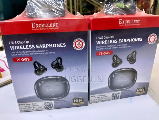 Excellent T9 Ows Clip-on Wireless Earphones.