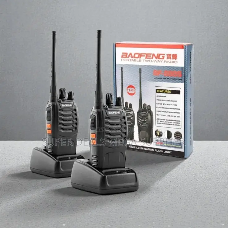 Bf-888s Walkie Talkie Radio Calls 2 PCS Top Quality 3-5km Range Pack
