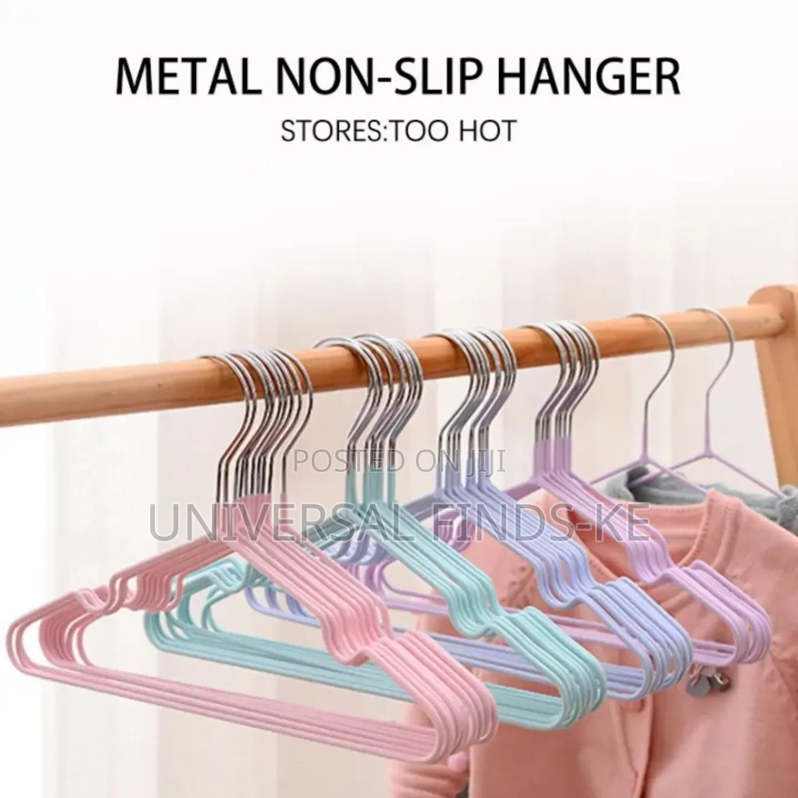 10 PCS Strong Clothes Hangers With Stainless Steel