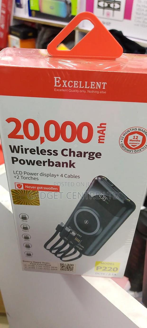 Wireless 20000mah Excellent Power Bank - thumbnail 2