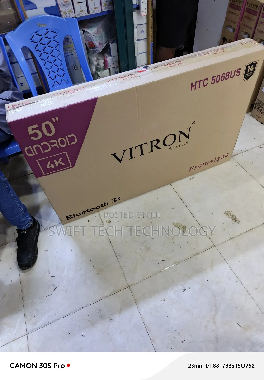 Vitron 50 Inches Frameless Android Televisión With Bluetooth