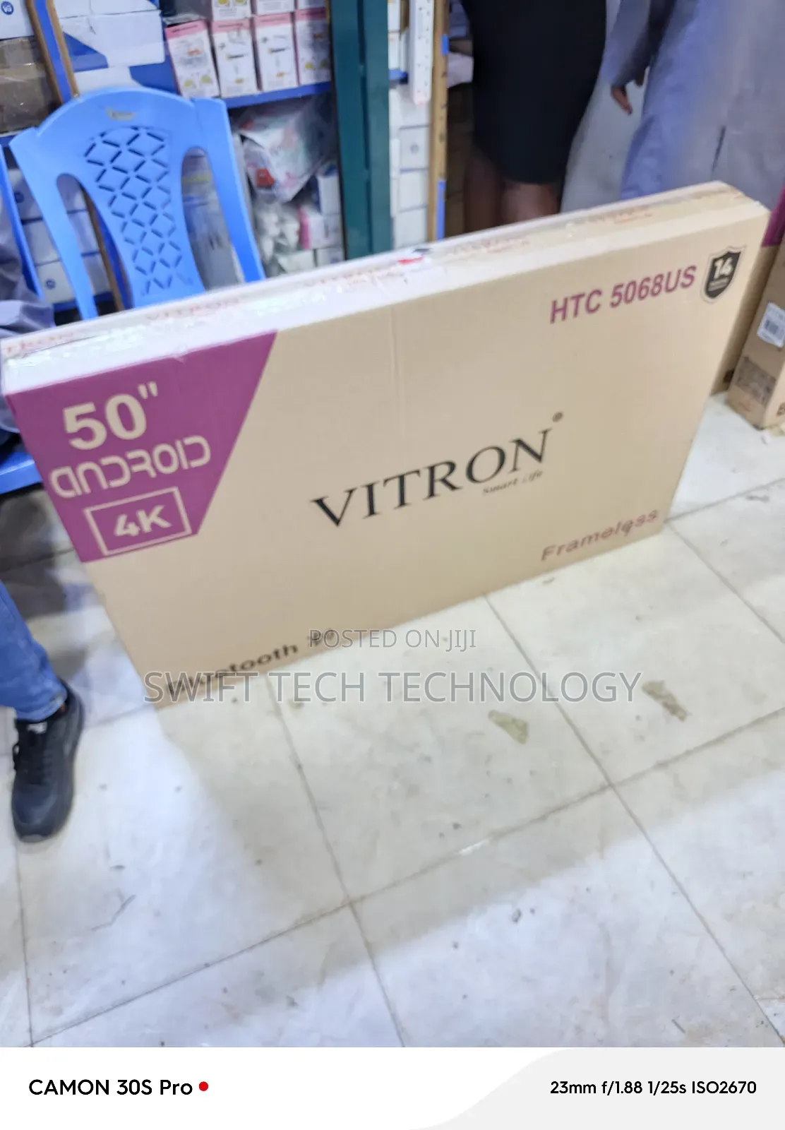 Vitron 50 Inches Frameless Android Televisión With Bluetooth
