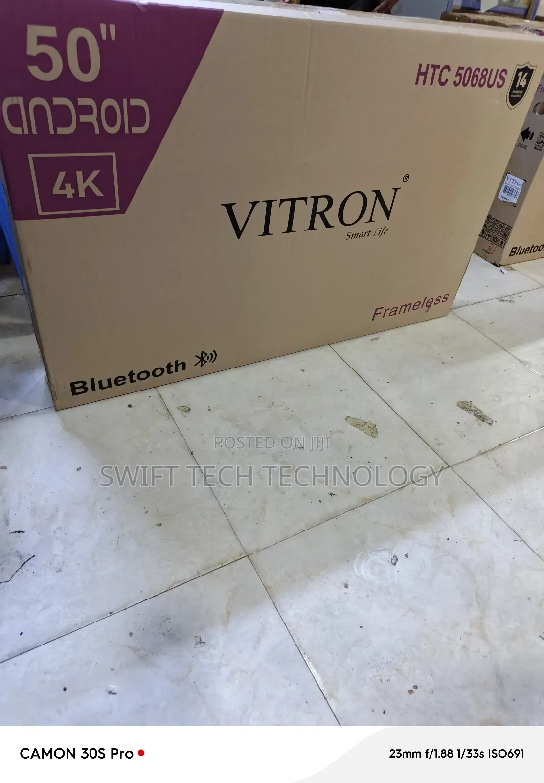 Vitron 50 Inches Frameless Android Televisión With Bluetooth