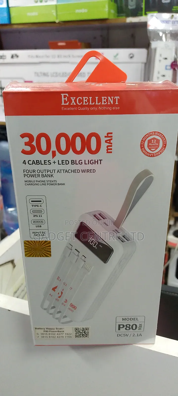 Original Excellent Power Bank 30000mah