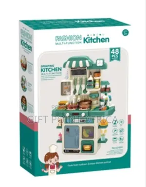 48 Pcs Spraying Kitchen Set With Light,Sound And Sink Function