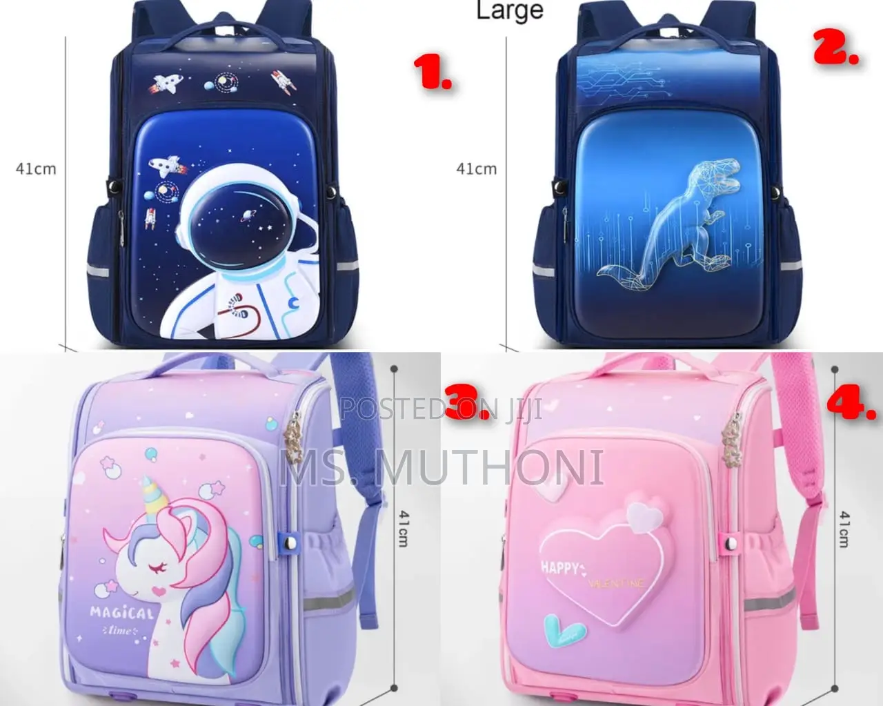 Grade 1-6 ) School Backpack Bag*