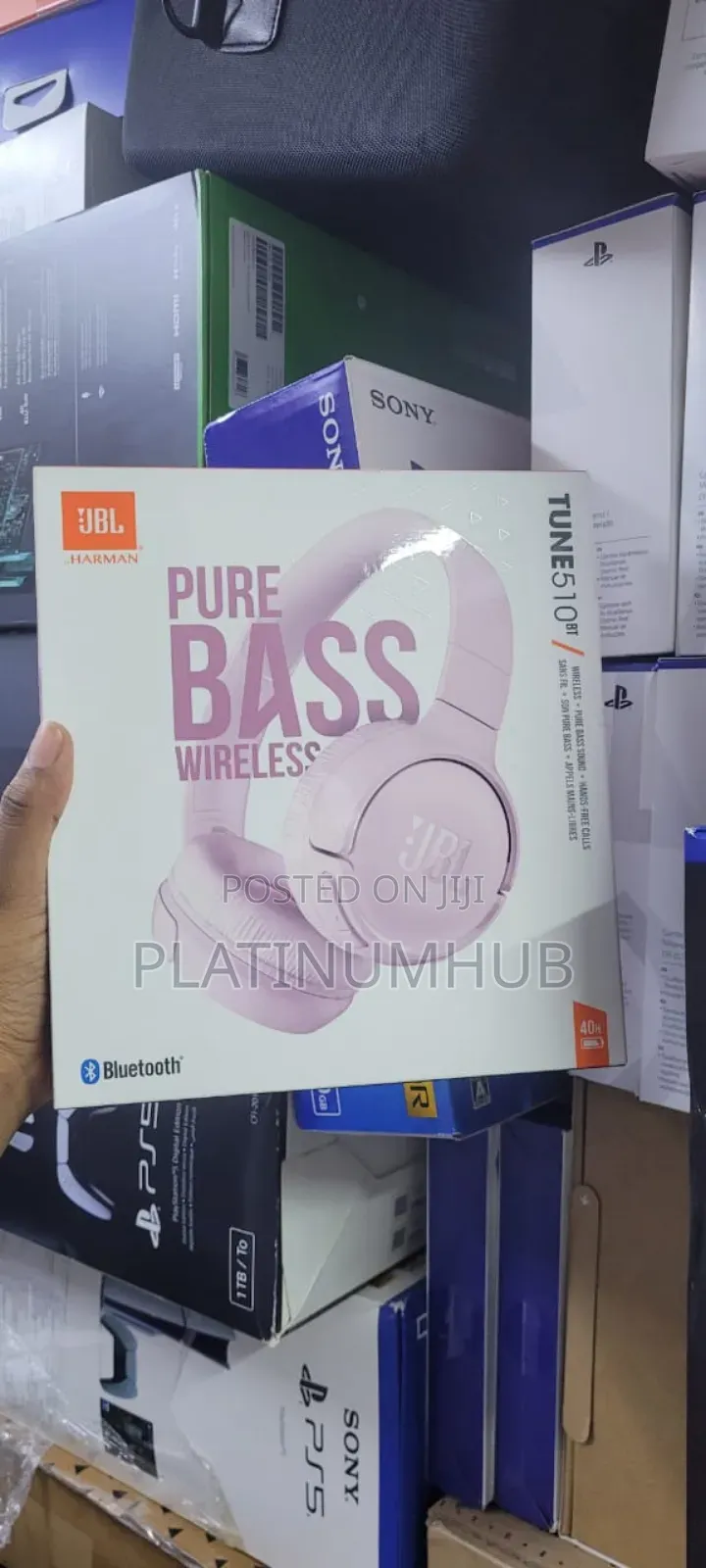 JBL Pure Bass Wireless Tune 510bt Headphones
