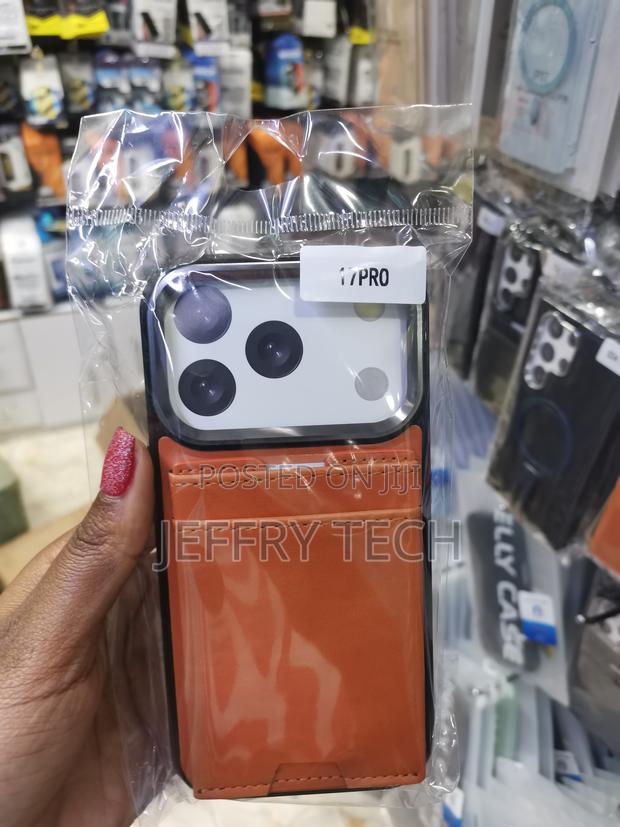 Flex Cover Leather iPhone 17 Pro Case With Card Holder - main view