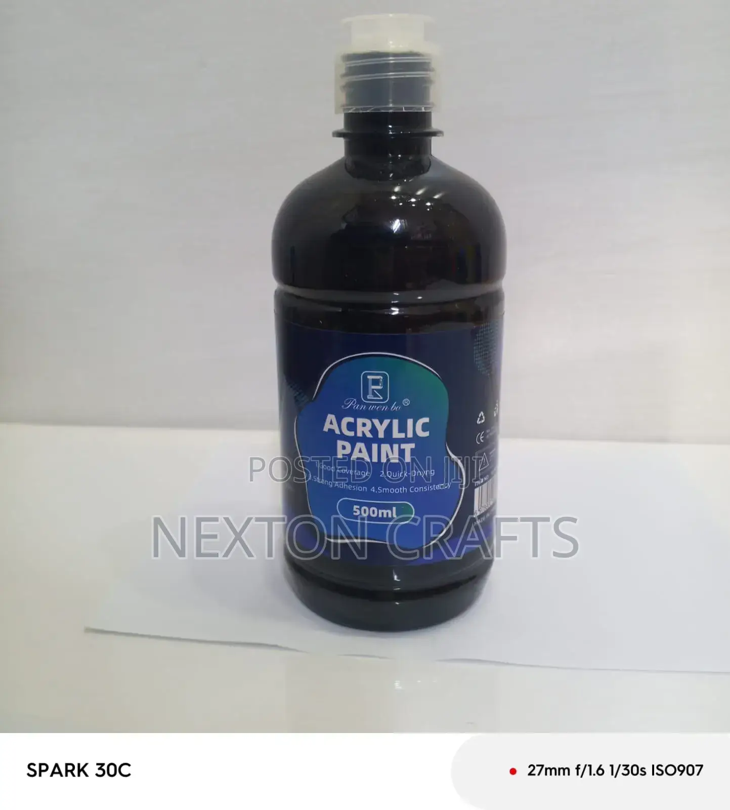 Black Acrylic Paint 500 Ml
