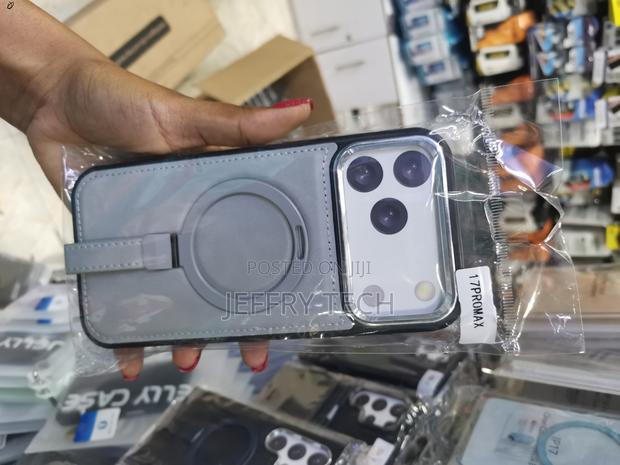 Elehold Magnetic Ring Stand Leather Back Case for iPhone 17 Pro Max - thumbnail 3