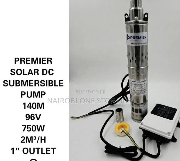 Premier Dc Solar Submersible Pump. 140m 96v 750w