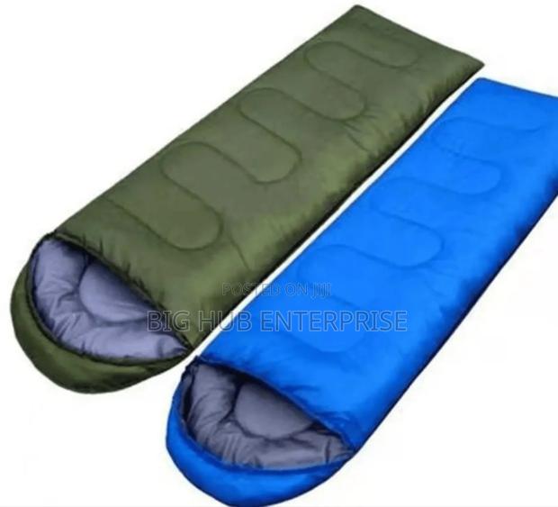 Heavy Army Green and Black Camping Sleeping Bag - main view