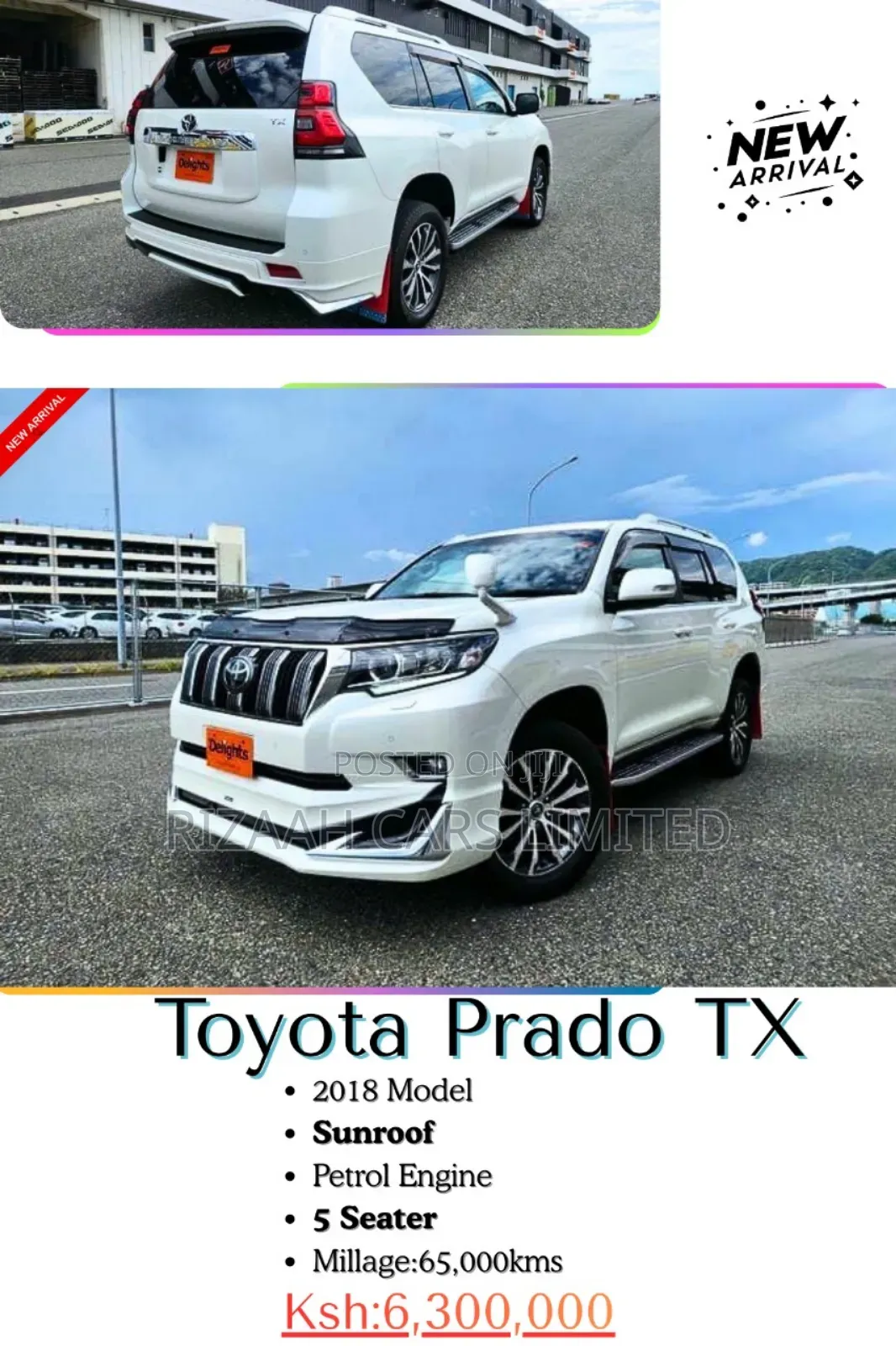 Toyota Land Cruiser Prado 2.7 2018 White