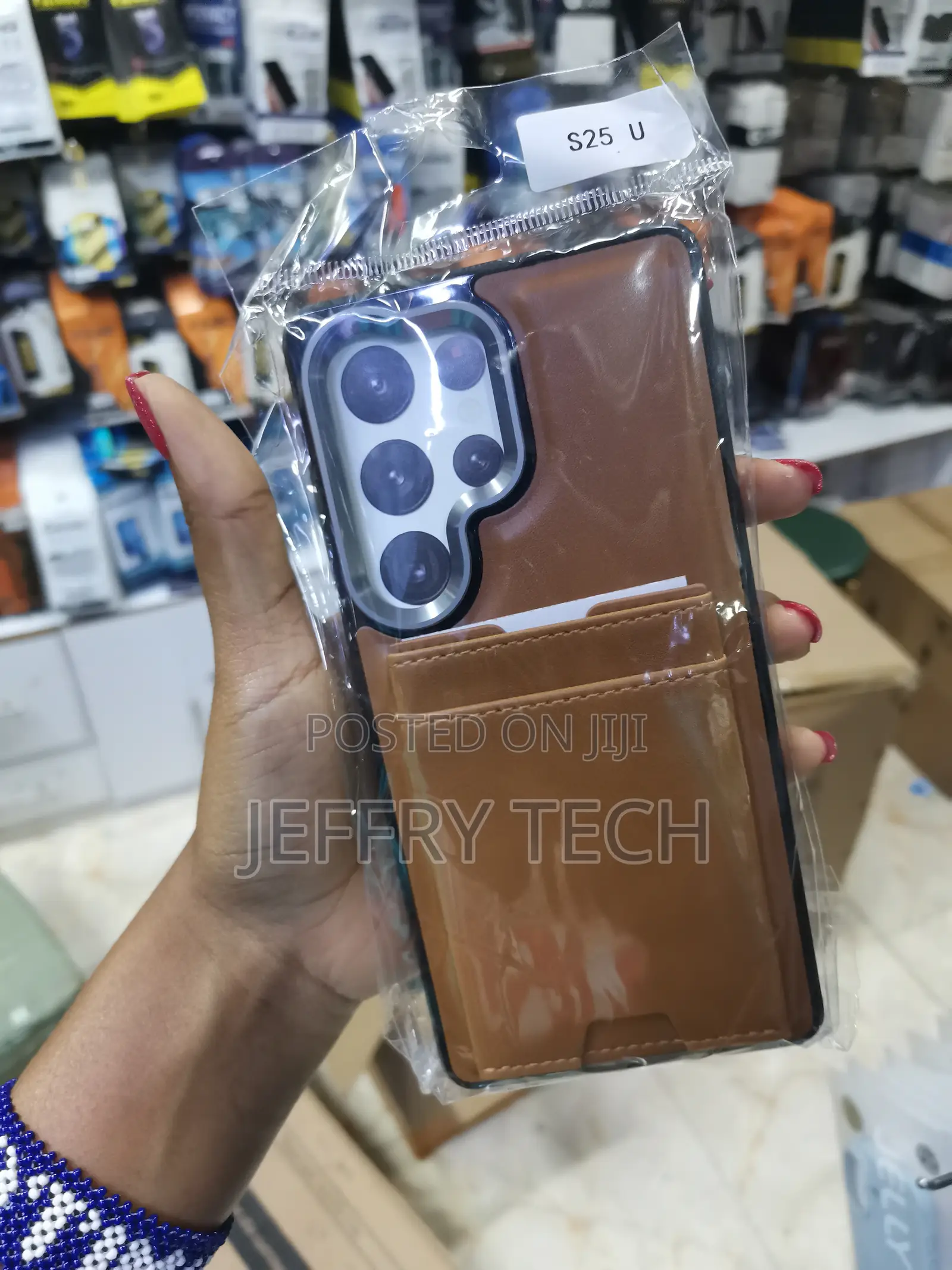 Lettas Samsung Galaxy S25 Ultra Leather Back Case With Card Holder