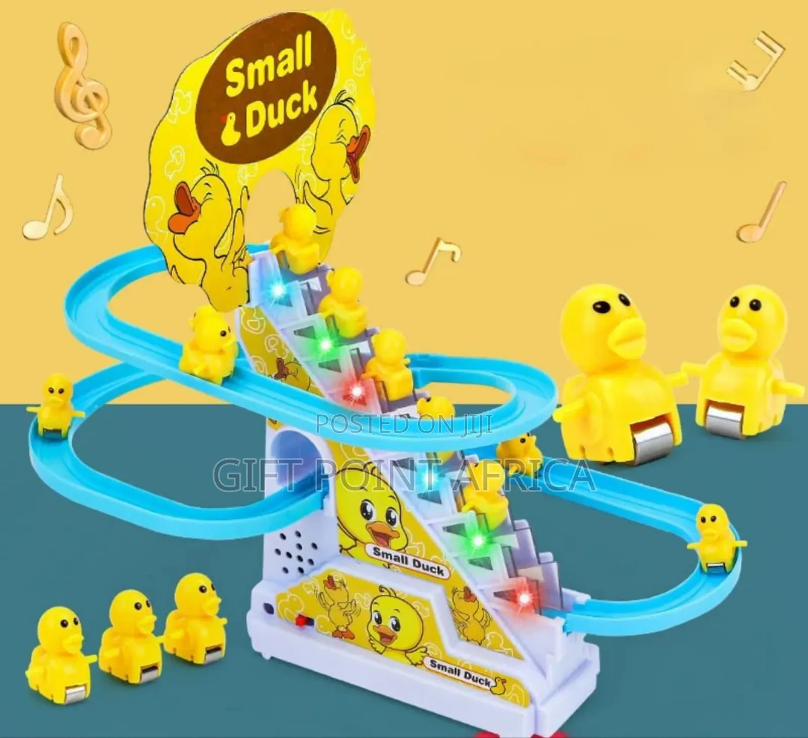 Battery Operated Climbing Small Duck Slide With Music For Toddlers
