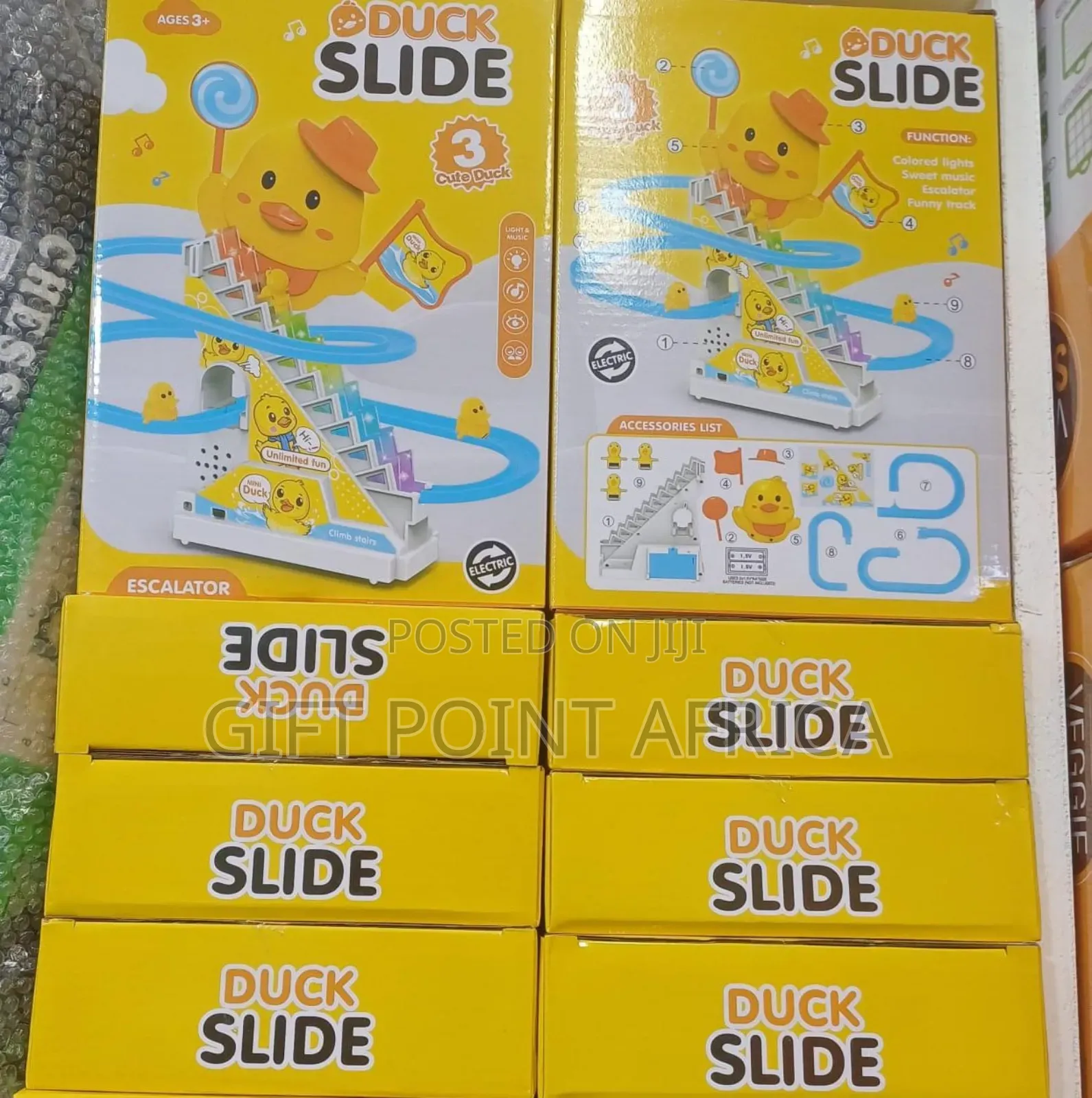 Battery Operated Climbing Small Duck Slide With Music For Toddlers