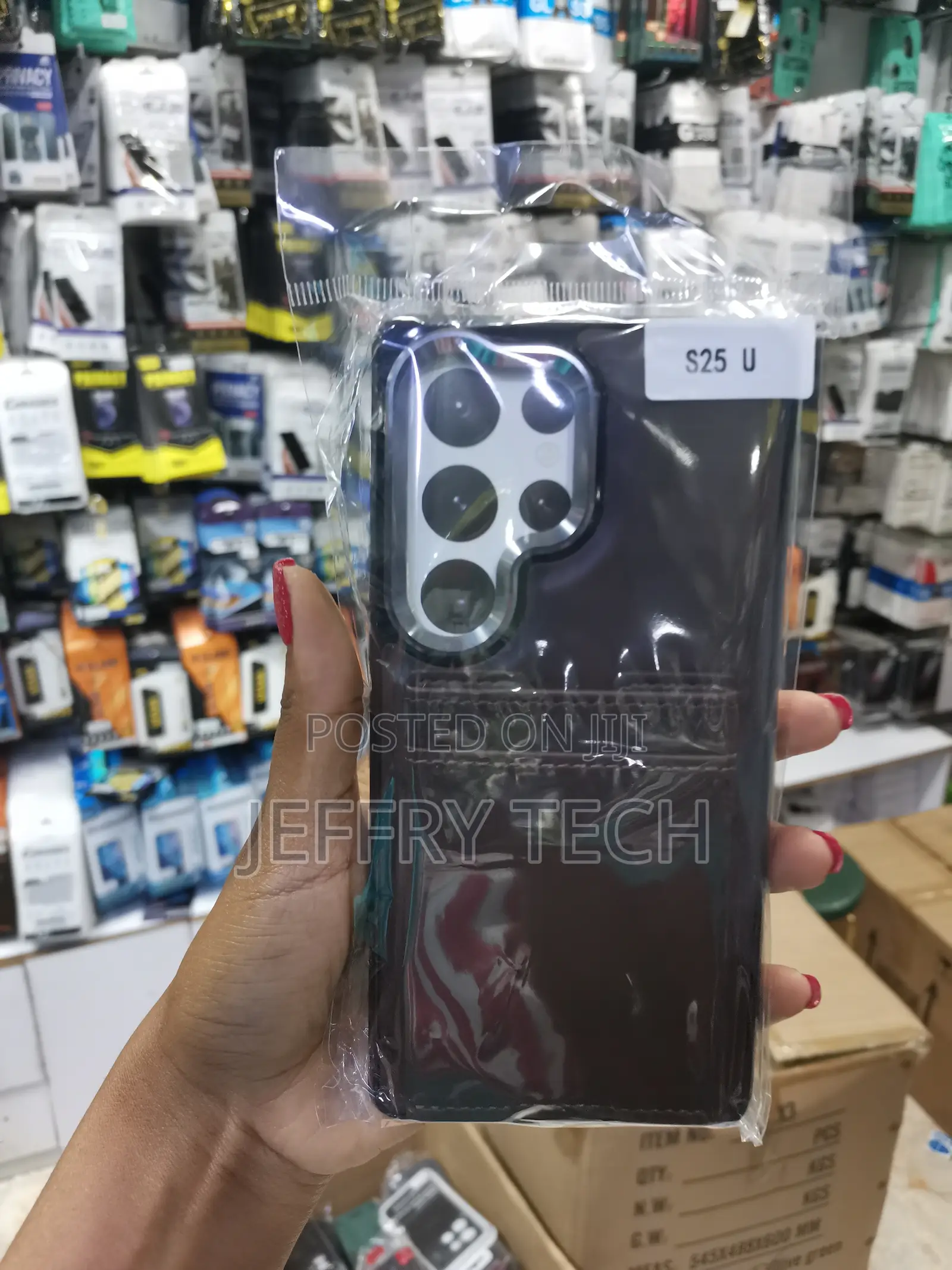 Hardis Samsung Galaxy S25 Ultra Leather Back Case With Card Holder
