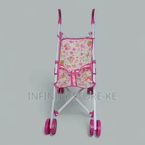 Pink Kids Doll Stroller
